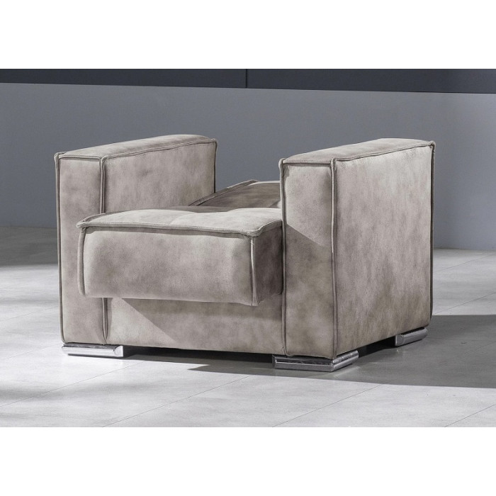 Gepolstertes Sofa Sessel beige