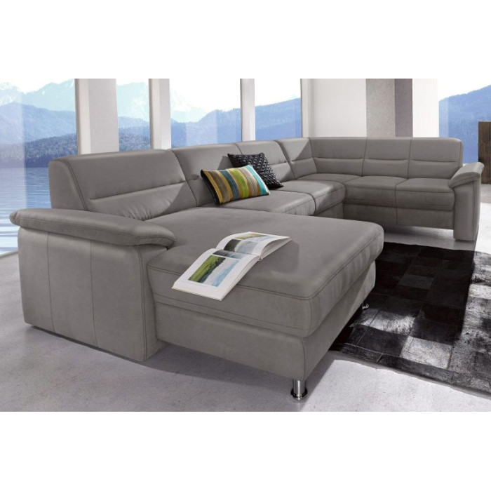 ASCARA U-Sofa Garnitur Leder braun