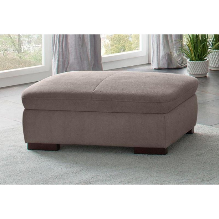 ALBERTO Hocker mit Stauraum taupe