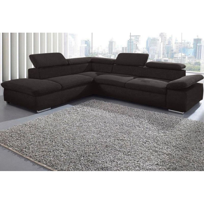 VALANTINE Ecksofa schwarz -...