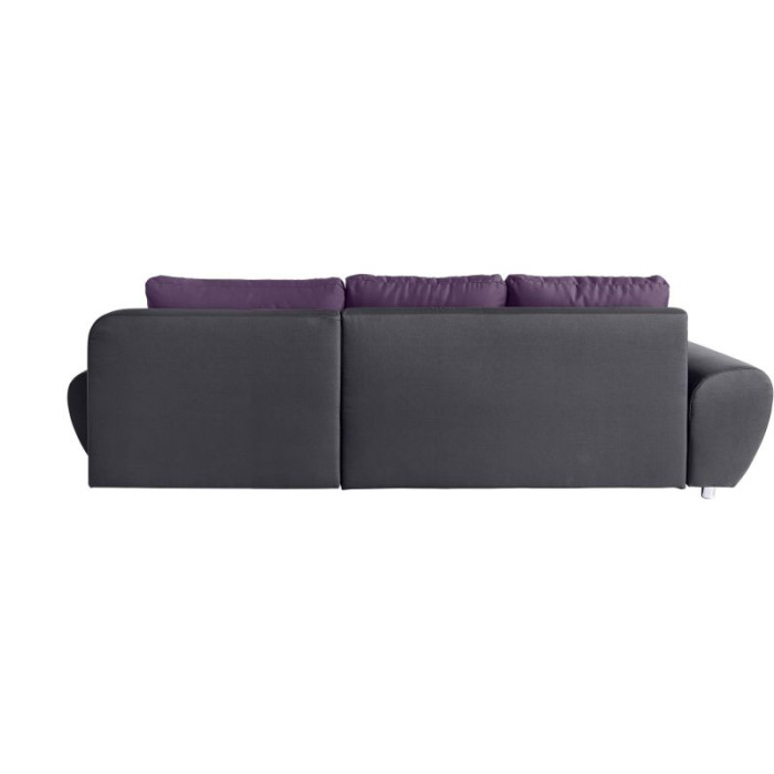 BANDOS Ecksofa anthrazit/lila - rechte Seite