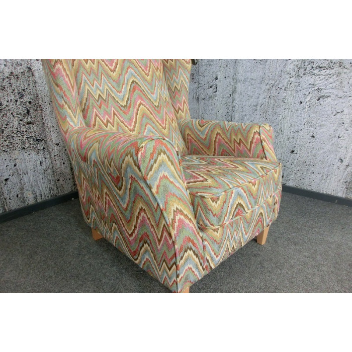 LORRIS Sessel mit Ohren abstrakt creme Max Winzer
