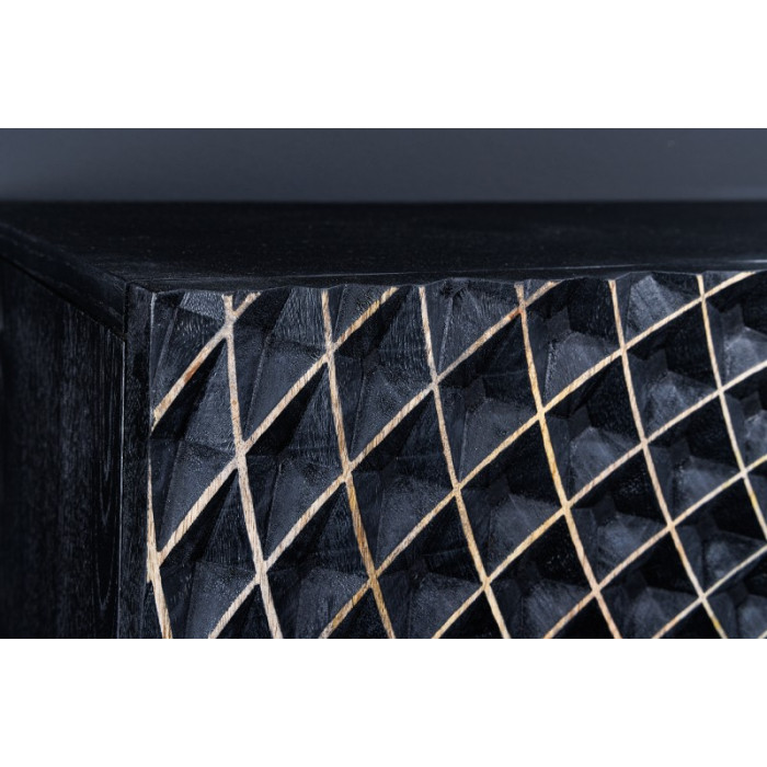 ILLUSION Design Kommode Mangoholz schwarz 177cm