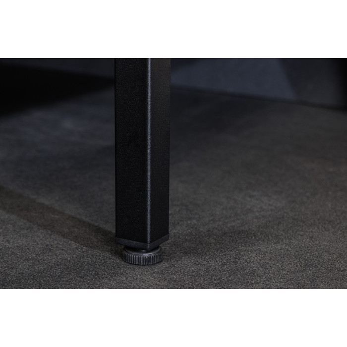 PARIS Glasvitrine geripptes Glas schwarz 180cm