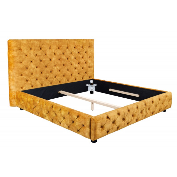 PARIS Samtbett senfgelb 180x200 cm