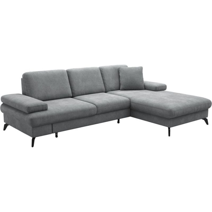 MORRIS Ecksofa Garnitur grau - rechte Seite
