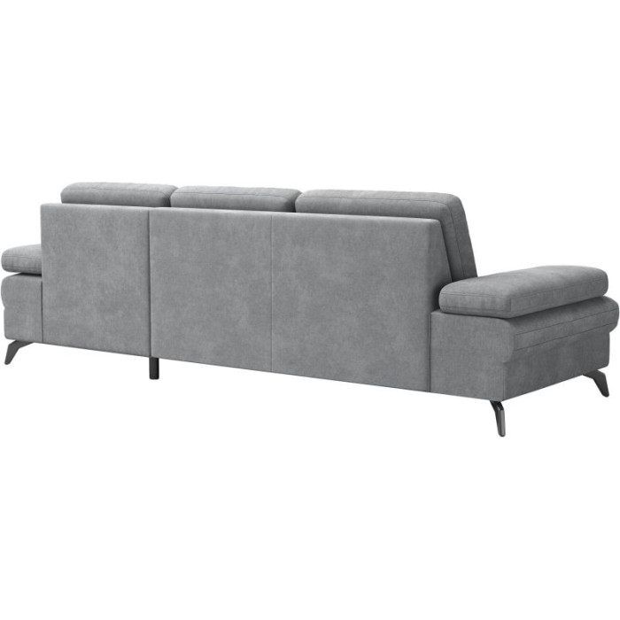 MORRIS Ecksofa Garnitur grau - rechte Seite