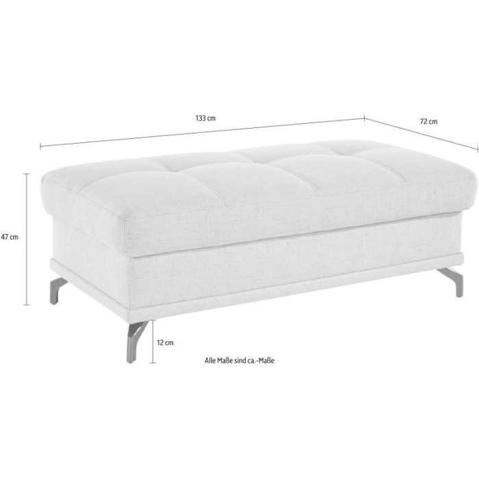 COSTELLO gepolsterter Hocker grau