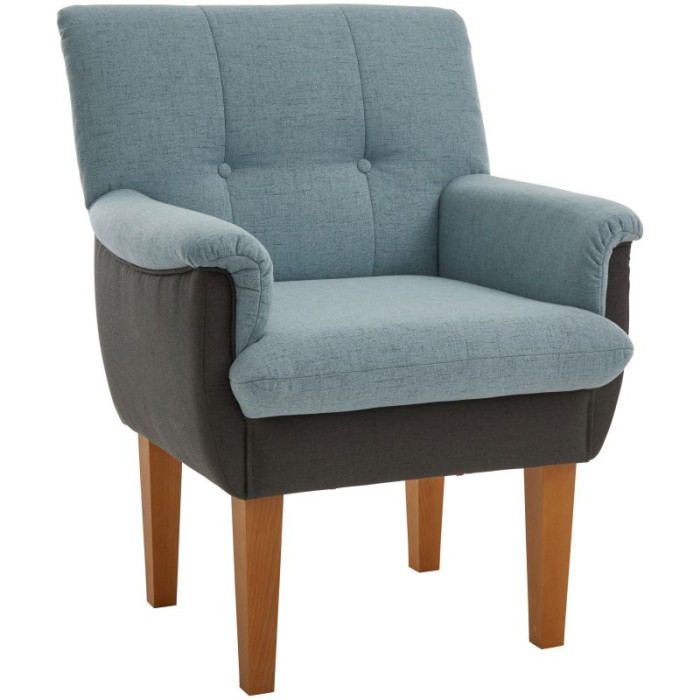 Polstersessel WILLIAM aqua/anthrazit