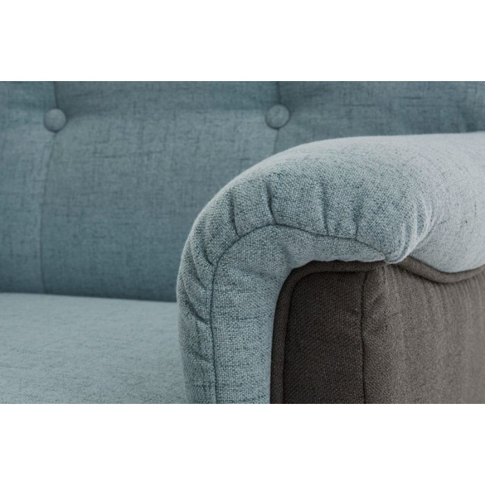 Polstersessel WILLIAM aqua/anthrazit