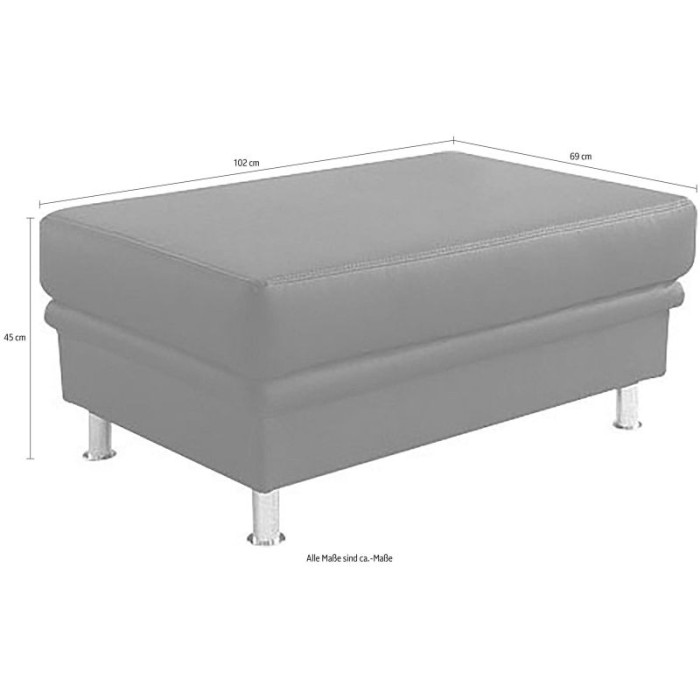 MAILAND Hocker Kunstleder schwarz