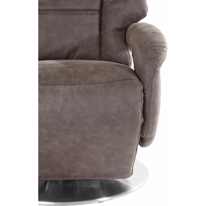 ENJOY elektrischer Relaxsessel mit 2 Motoren Mikrofaser cognac