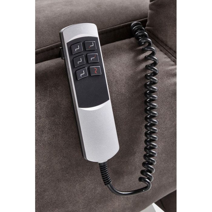 (2xM) ENJOY elektrické relaxační křeslo mikrovlákno cognac