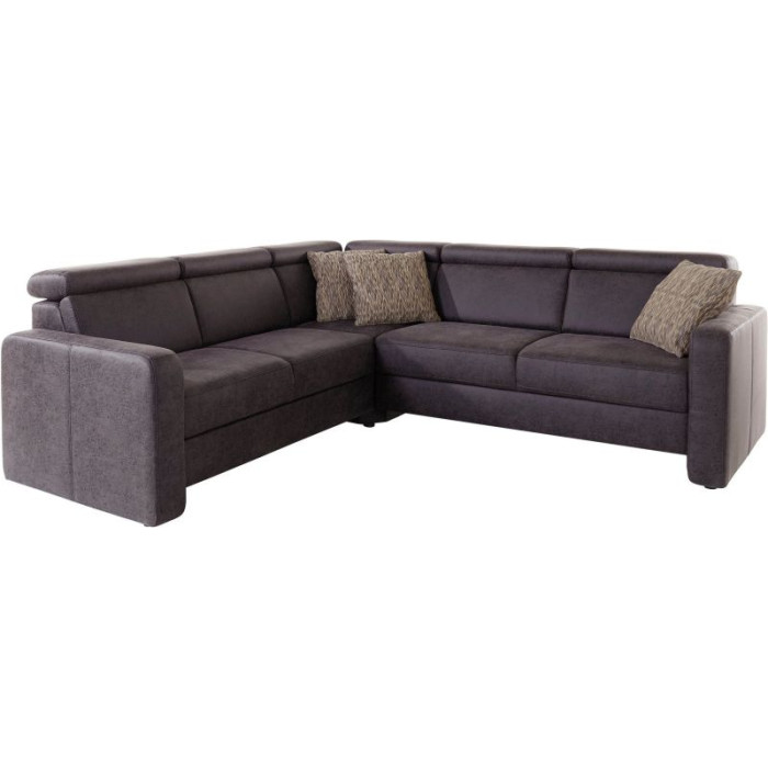 BOLOGNA Ecksofa-Set Mikrofaser anthrazit - linke Seite