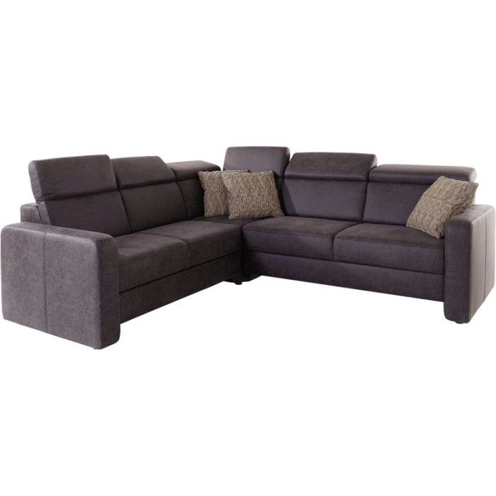 BOLOGNA Ecksofa-Set Mikrofaser anthrazit - linke Seite