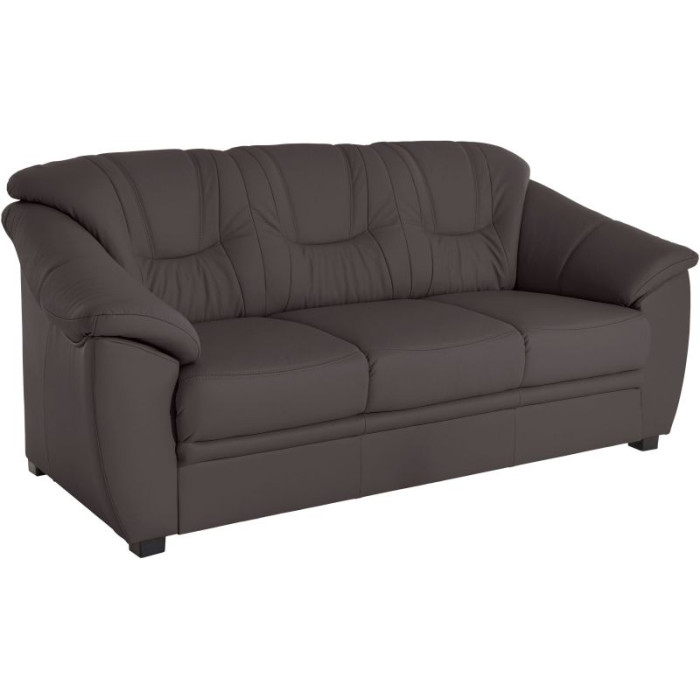 SAVONA Dreisitzer-Sofa aus Leder, mokka