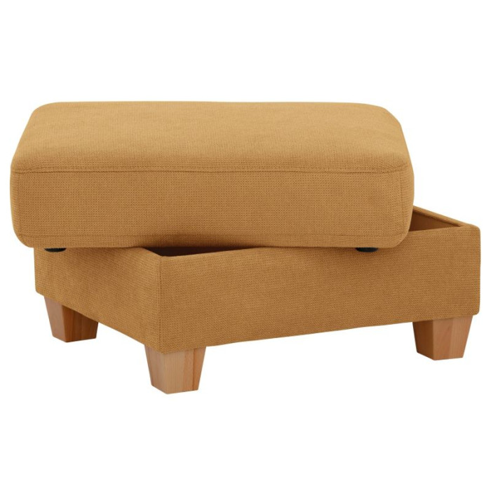DALIA Polsterhocker mit Stauraum senfgelb