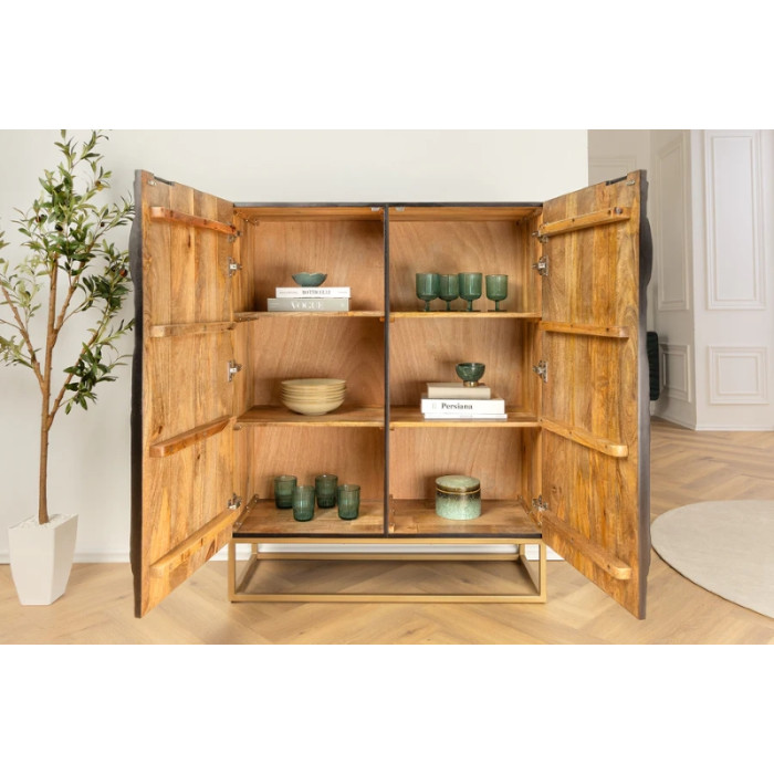 SNAKE schwarz Mangoholz Kommode 120 cm