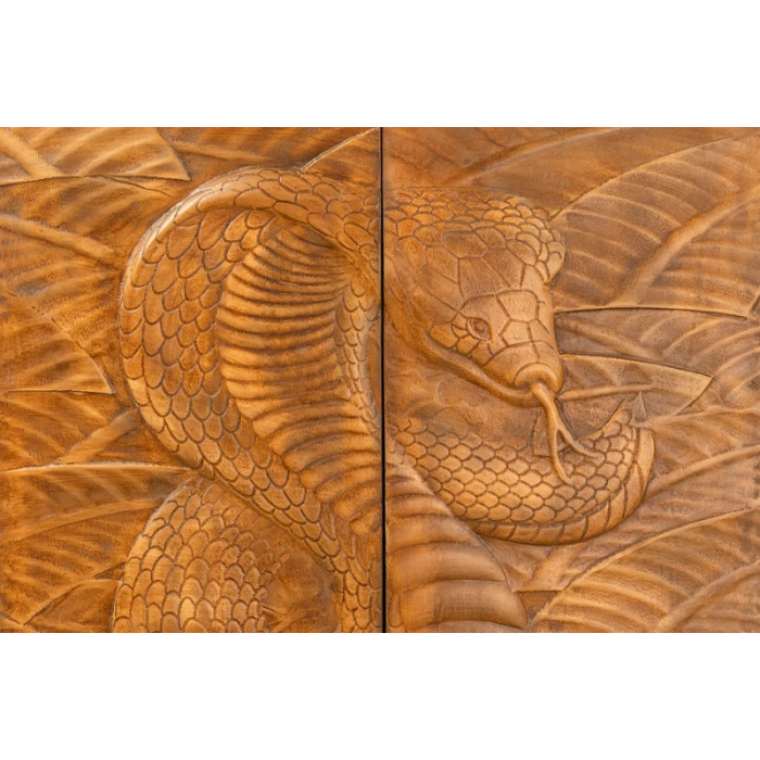 SNAKE Kommode aus braunem Mangoholz 120 cm