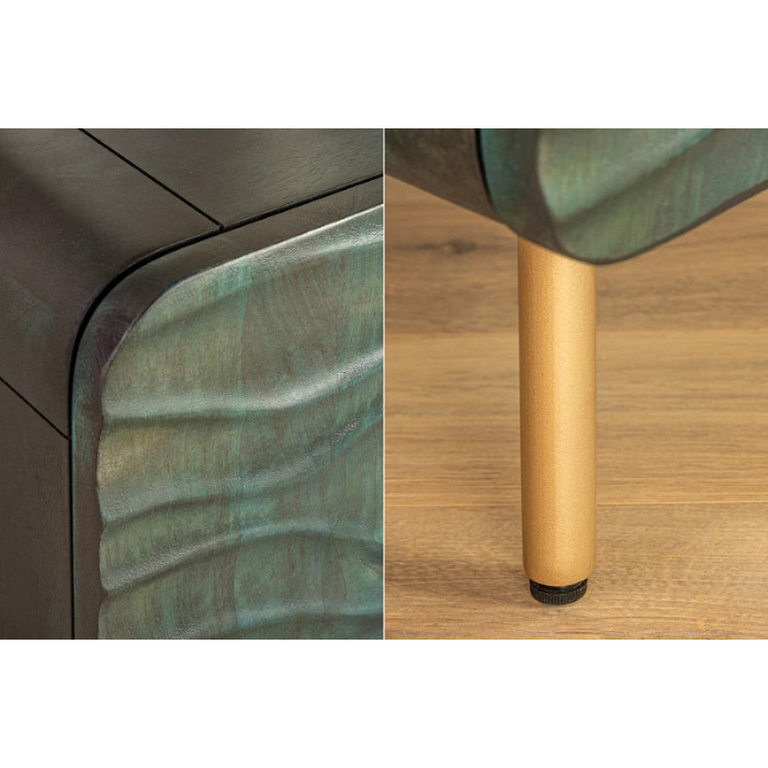 LAGOON Kommode aus Mangoholz 160 cm in türkis