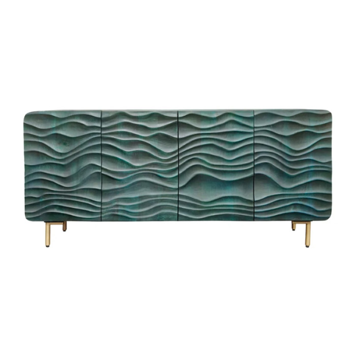 LAGOON Kommode aus Mangoholz 160 cm in türkis