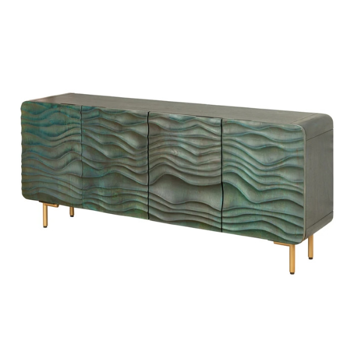 LAGOON Kommode aus Mangoholz 160 cm in türkis