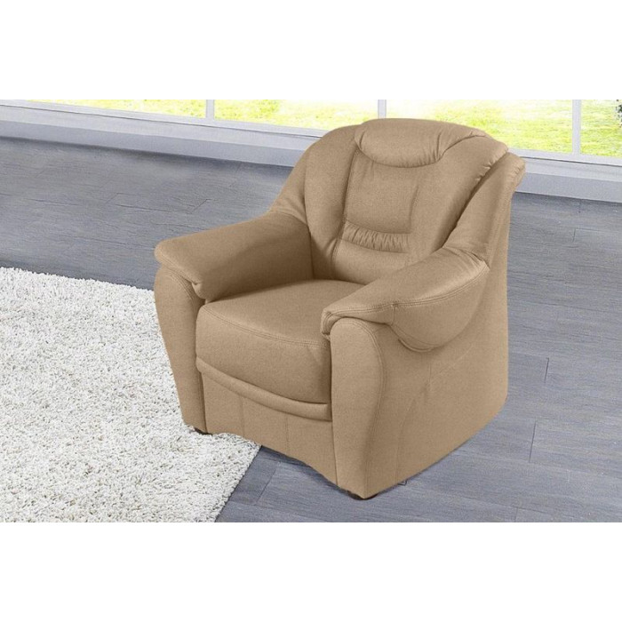 BANSIN gepolsterter Sessel Mikrofaser Kaffee