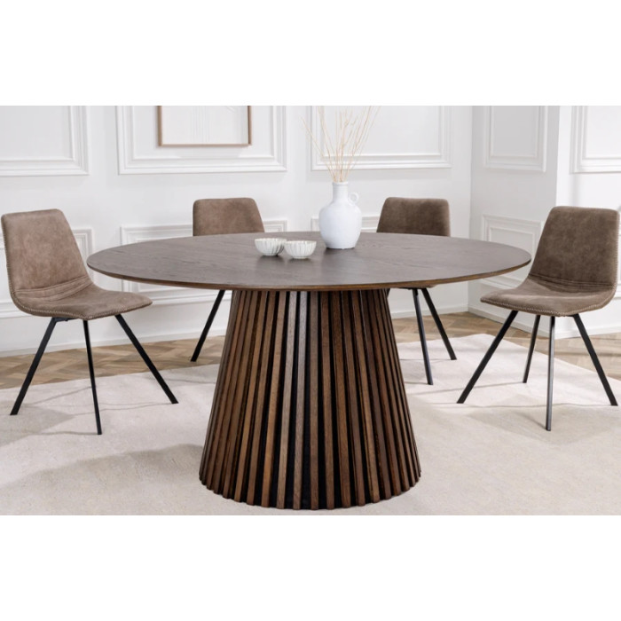 Esstisch VALHALLA WOOD 120 cm, rund, Eiche dunkel