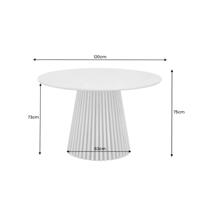 Esstisch VALHALLA WOOD 120 cm, rund, Eiche dunkel