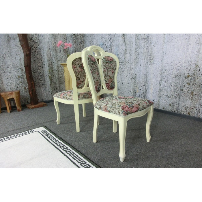 GOBELIN Schloss-Stühle in Creme, Set 2 Stück