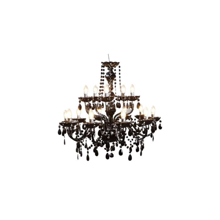 DIAMONDS moderner Kronleuchter, schwarz
