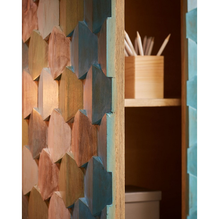 KYLE Design-Kommode aus massivem Mangoholz in Mehrfarben