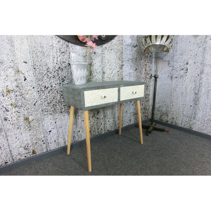CEMENTO design-Kommode im Retro-Stil