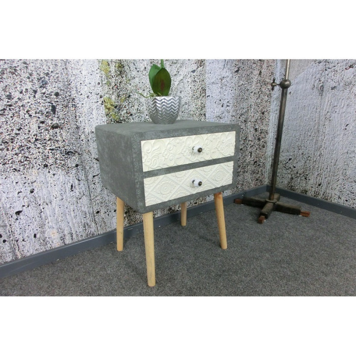 CEMENTO design-Kommode im Retro-Stil