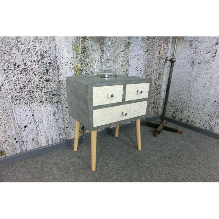 CEMENTO design-Kommode im Retro-Stil