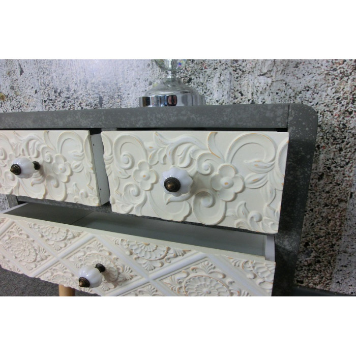 CEMENTO design-Kommode im Retro-Stil