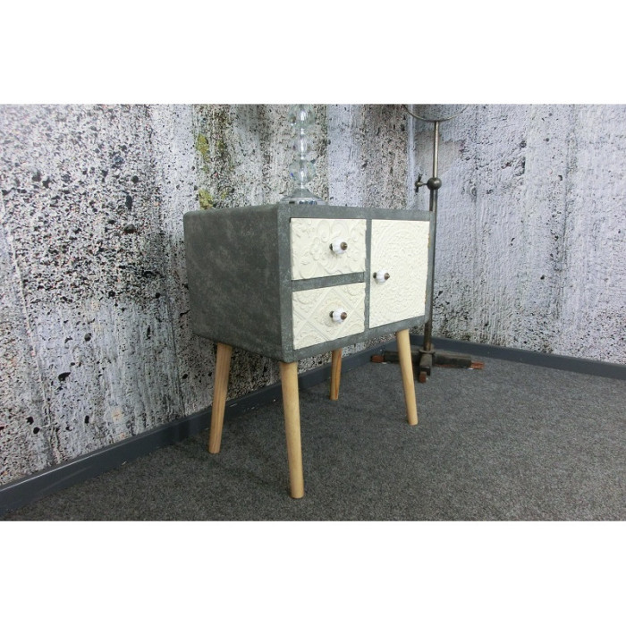 CEMENTO design-Kommode im Retro-Stil