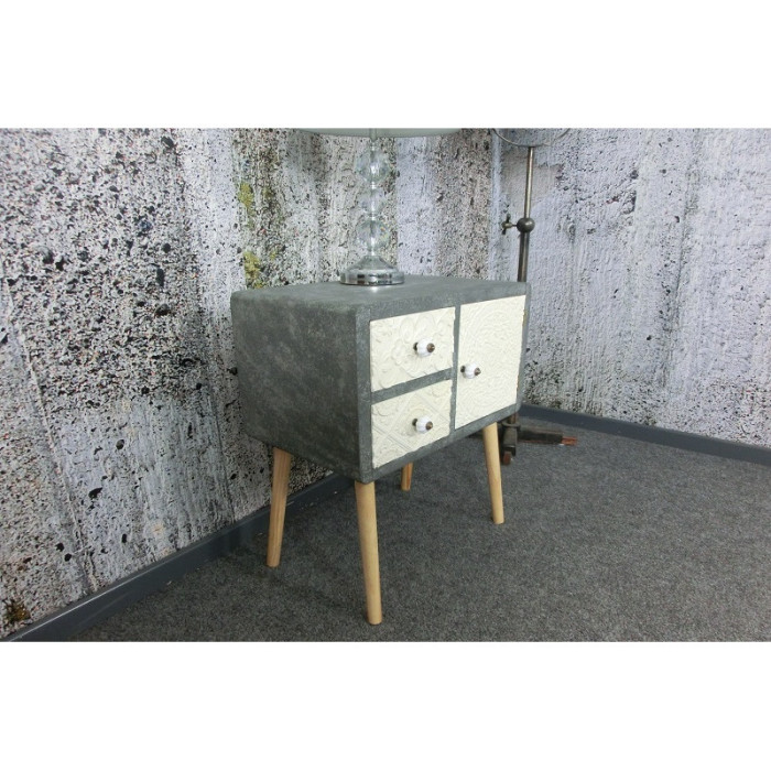 CEMENTO design-Kommode im Retro-Stil