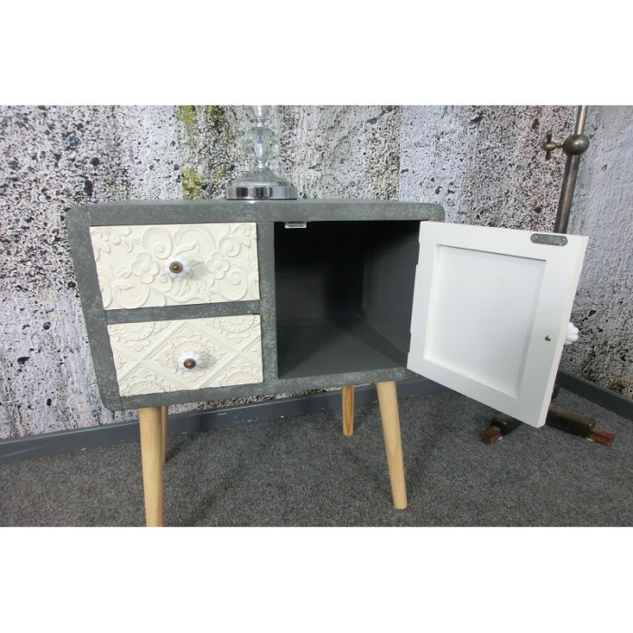 CEMENTO design-Kommode im Retro-Stil