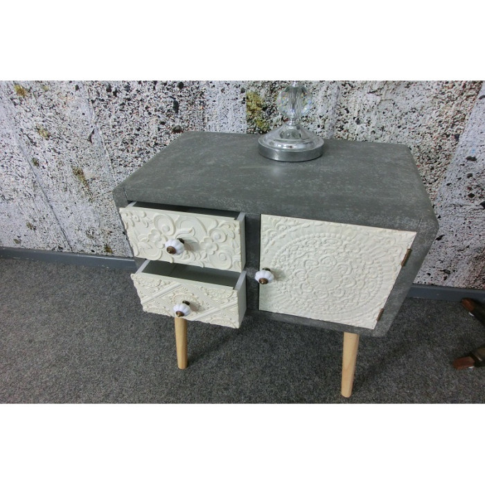 CEMENTO design-Kommode im Retro-Stil