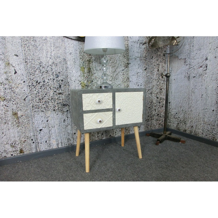 CEMENTO design-Kommode im Retro-Stil