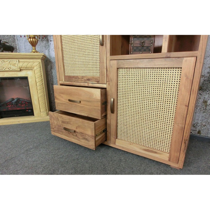 BAMBOO II. Design-Kommode aus massivem Mangoholz