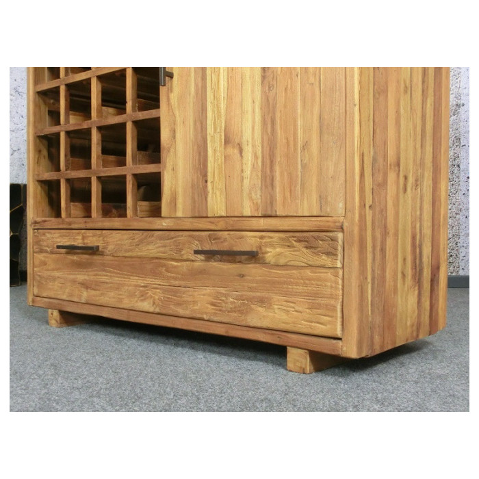 TENAGA massiver Weinschrank/Schubladenschrank