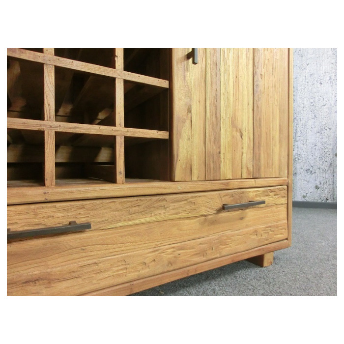 TENAGA massiver Weinschrank/Schubladenschrank