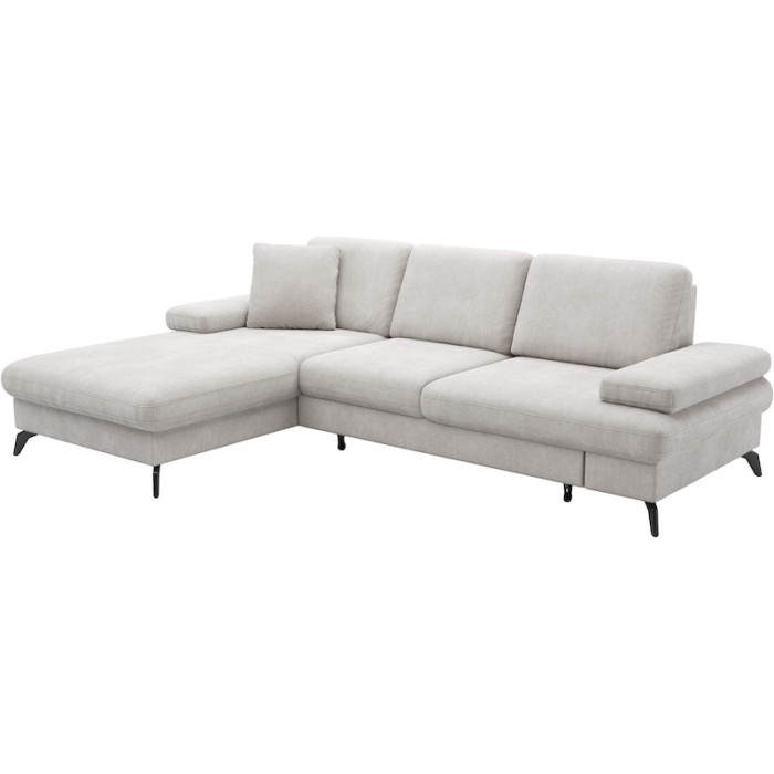 MORRIS Ecksofa-Set hellgrau - linke Seite