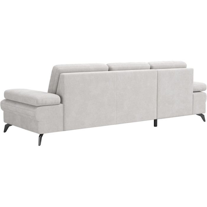 MORRIS Ecksofa-Set hellgrau - linke Seite