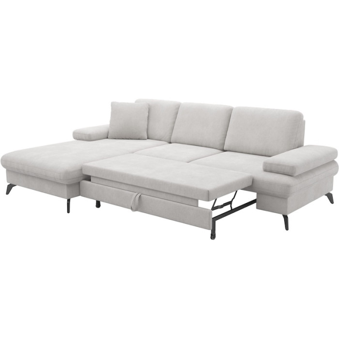 MORRIS Ecksofa-Set hellgrau - linke Seite
