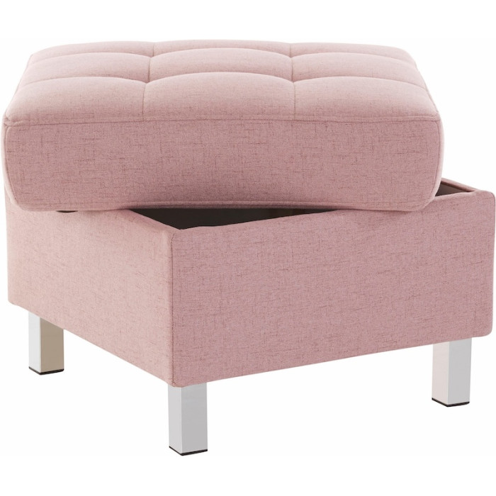 PICASSO gepolsterter Hocker mit Stauraum rosa