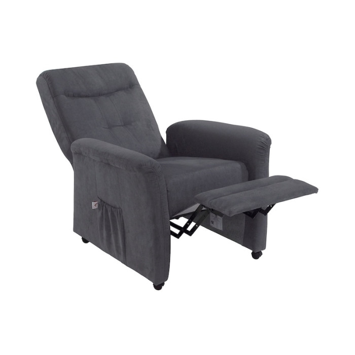 CHARLIE elektrischer TV-Relaxsessel dunkelgrau 1-motorig