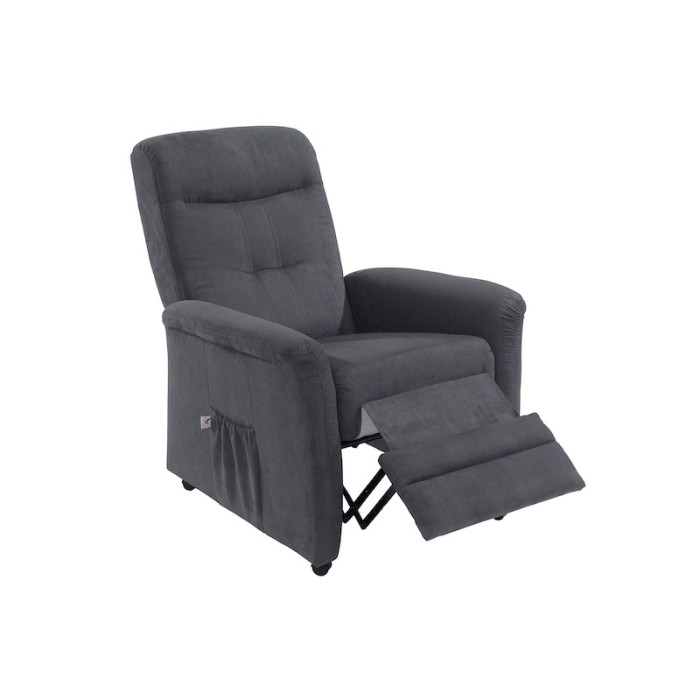 CHARLIE elektrischer TV-Relaxsessel dunkelgrau 1-motorig